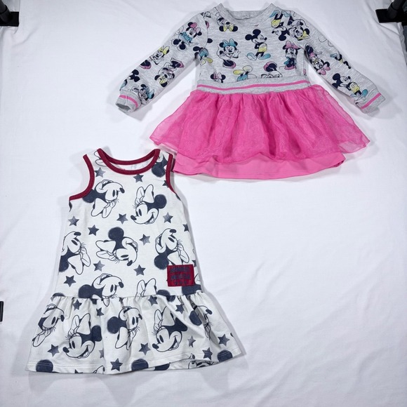 Disney Other - Disney Minnie Mouse Girls Dresses 2T sleeveless dress 3T long sleeve with tutu